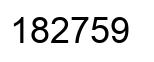 Number 182759 black image