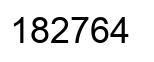 Number 182764 black image