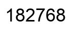 Número 182768 imagen negro