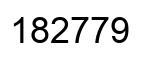 Number 182779 black image