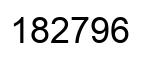 Number 182796 black image
