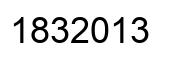 Number 1832013 black image