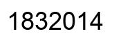 Number 1832014 black image