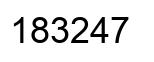 Number 183247 black image
