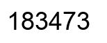 Number 183473 black image