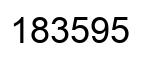Number 183595 black image