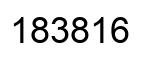 Número 183816 imagen negro