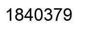 Number 1840379 black image