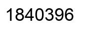 Number 1840396 black image