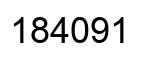 Number 184091 black image