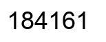 Number 184161 black image