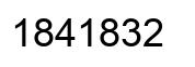 Number 1841832 black image
