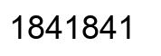 Number 1841841 black image