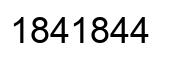 Number 1841844 black image