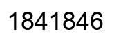 Number 1841846 black image