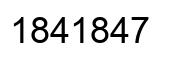 Number 1841847 black image