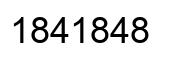Number 1841848 black image