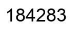 Number 184283 black image