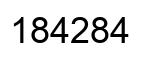 Number 184284 black image