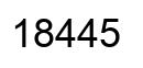 Number 18445 black image