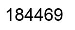 Number 184469 black image