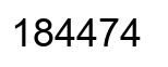 Number 184474 black image