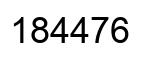 Number 184476 black image