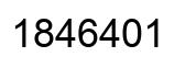 Number 1846401 black image