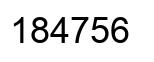 Number 184756 black image