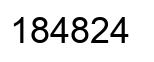 Number 184824 black image