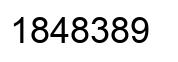 Number 1848389 black image