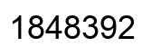 Number 1848392 black image