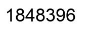 Number 1848396 black image