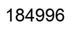 Number 184996 black image