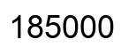 Number 185000 black image
