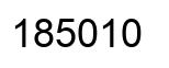 Number 185010 black image