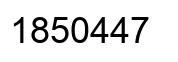 Number 1850447 black image