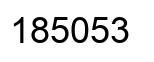 Number 185053 black image