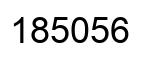 Number 185056 black image