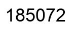 Number 185072 black image