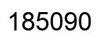 Number 185090 black image