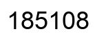 Number 185108 black image