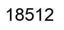 Número 18512 imagen negro