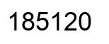 Number 185120 black image