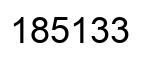Number 185133 black image