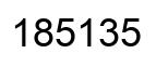 Number 185135 black image