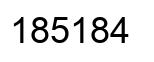 Number 185184 black image