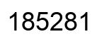 Number 185281 black image