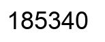 Number 185340 black image
