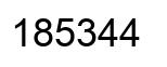 Number 185344 black image